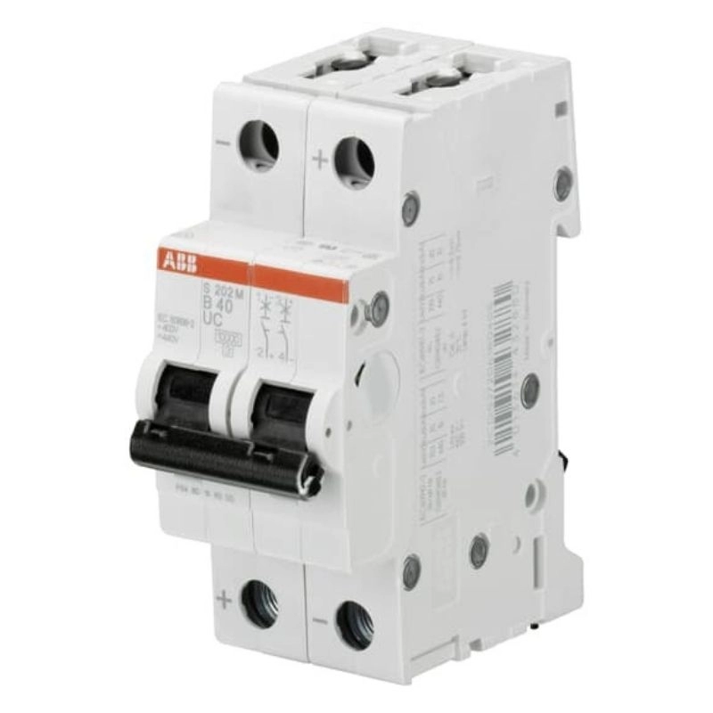 Interruptor Termomagnético S202M-C10UC bipolar 10A 10kA curva C